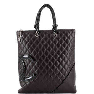 Chanel Cambon Flat Tote Quilted Leather